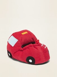 View large product image 3 of 4. Plush Fire Truck Slippers for Toddler Boys