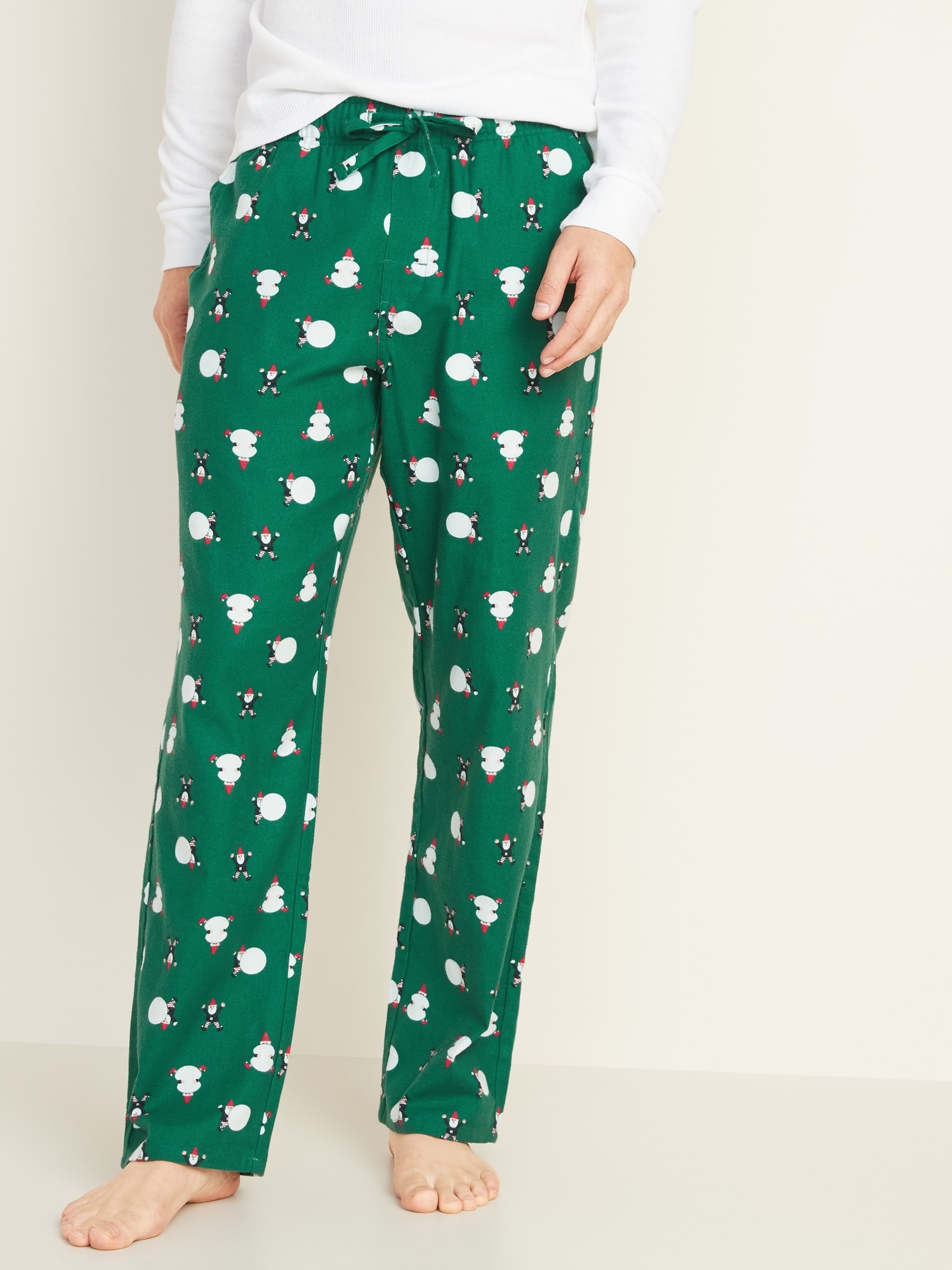 Patterned Flannel Pajama Pants for Men