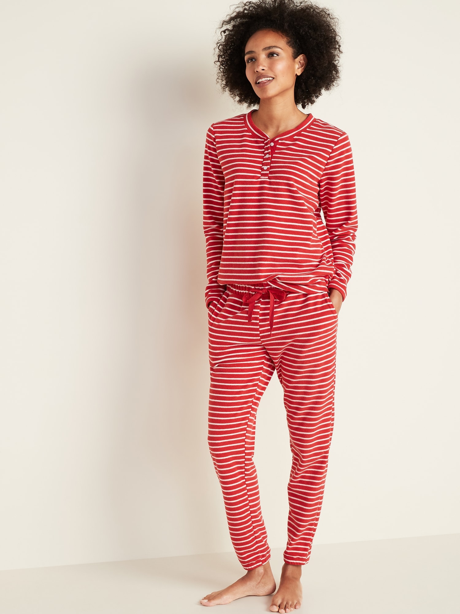 Micro Performance Fleece Pajama Set for Women