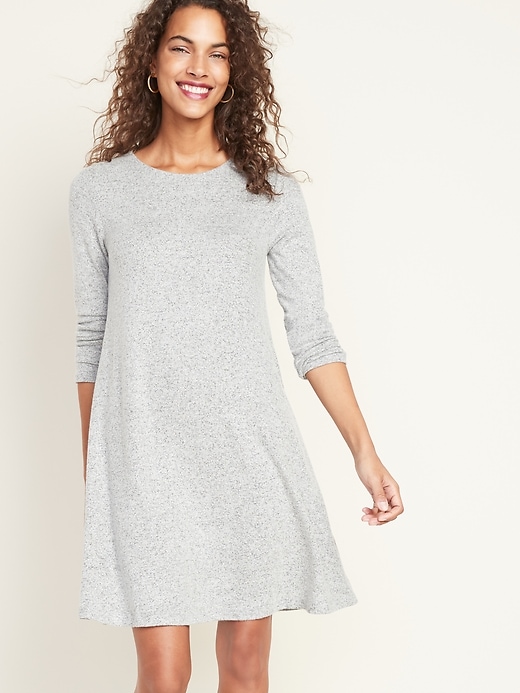 View large product image 1 of 1. Plush-Knit Swing Dress for Women