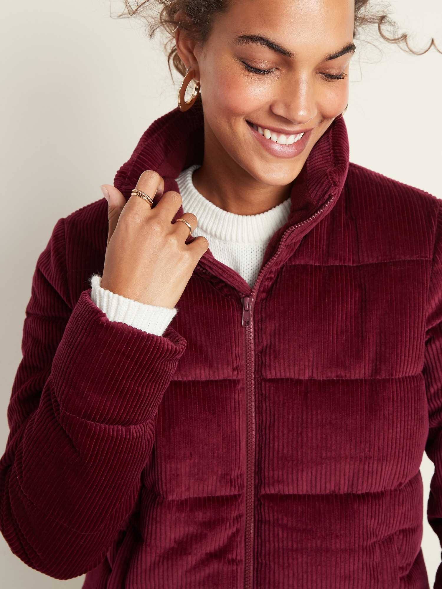 Corduroy fleece hotsell jacket women's