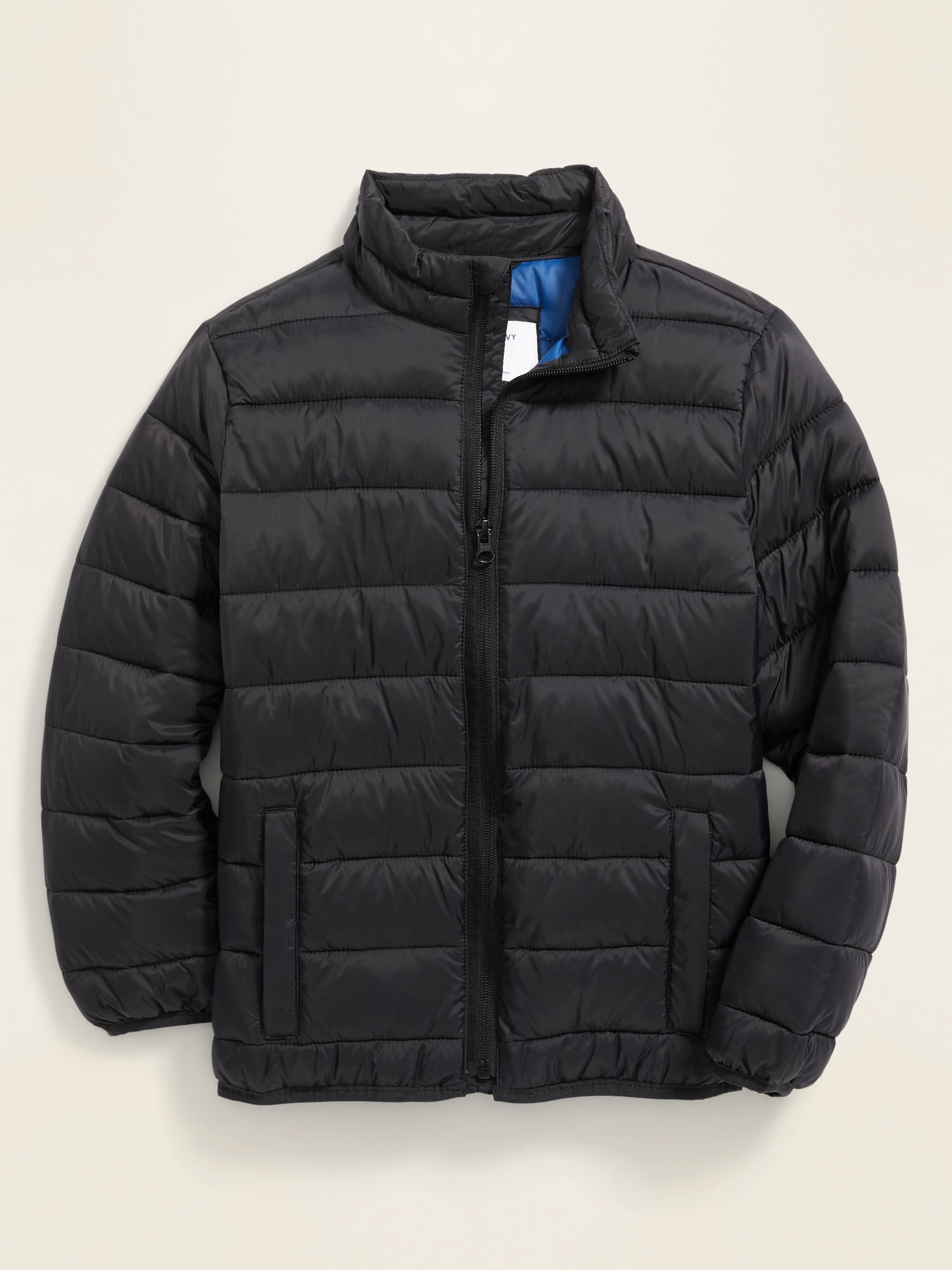 Boys black 2024 quilted jacket