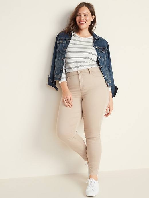 Image number 8 showing, High-Waisted Sateen Rockstar Super Skinny Jeans for Women