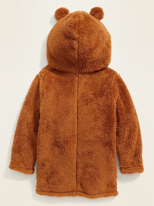 View large product image 2 of 2. Faux-Fur Bear Hooded Robe for Toddler & Baby