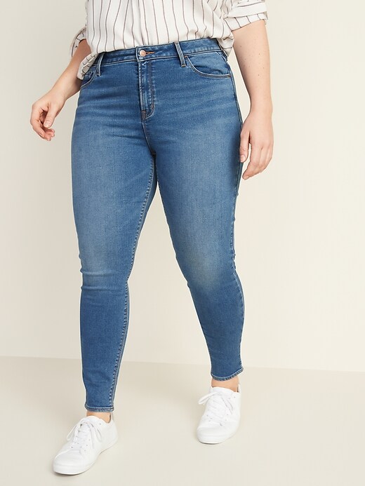 Image number 6 showing, High-Waisted Built-In Warm Rockstar Super Skinny Jeans for Women