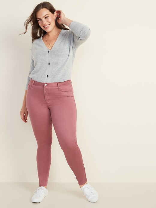 Image number 8 showing, Mid-Rise Sateen Rockstar Super Skinny Jeans for Women