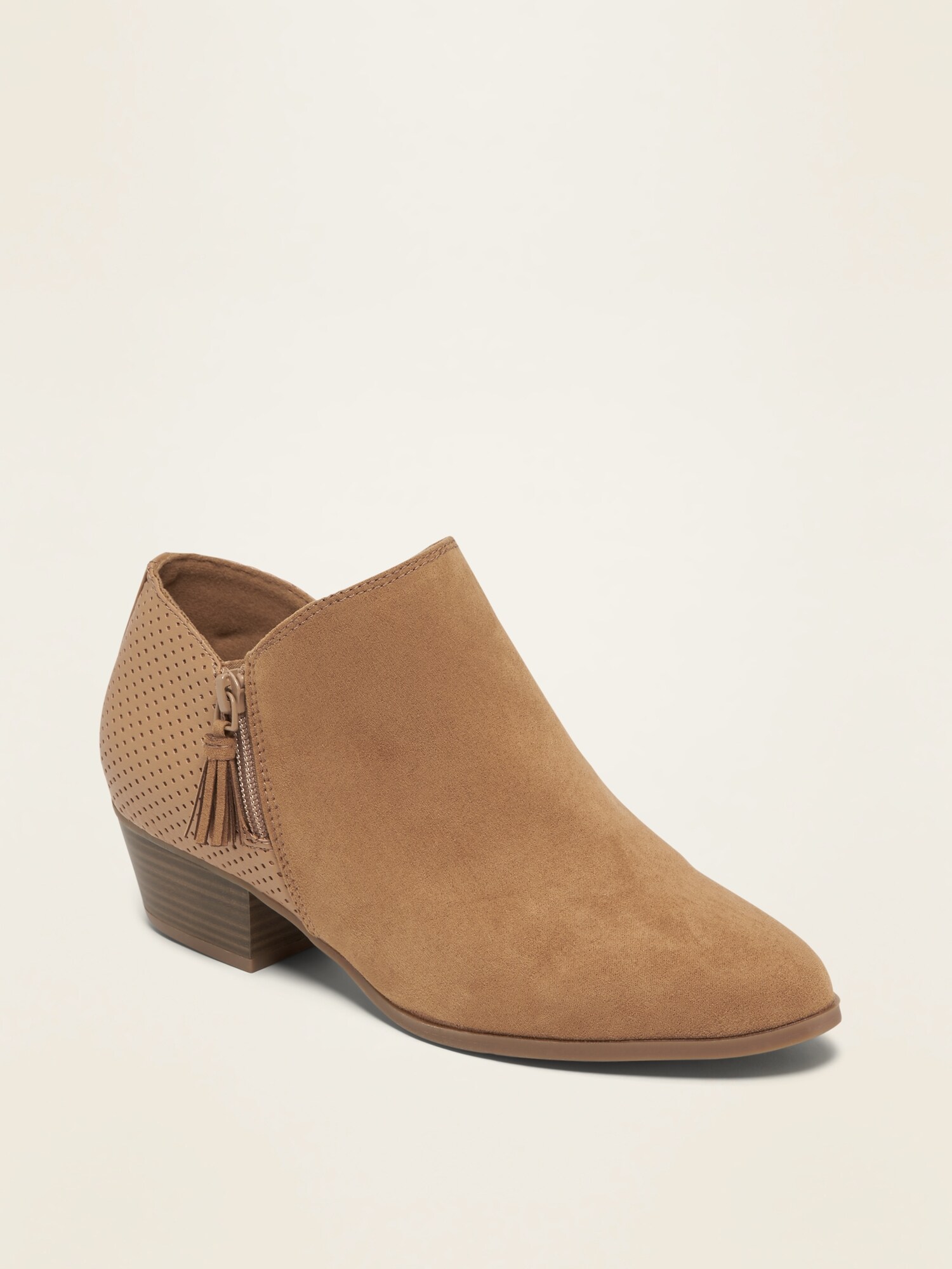 Perforated on sale suede booties