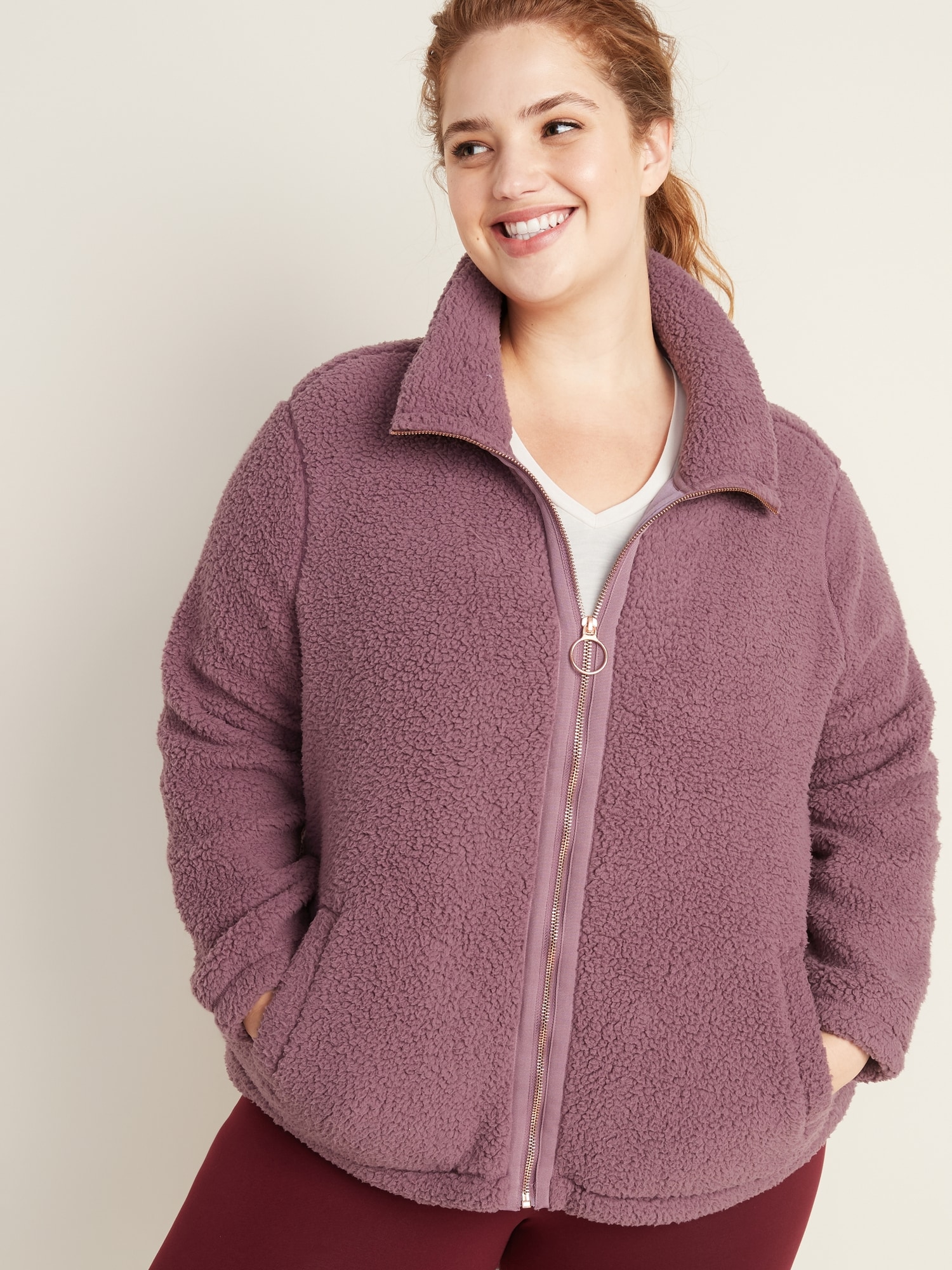 plus size sherpa sweatshirt