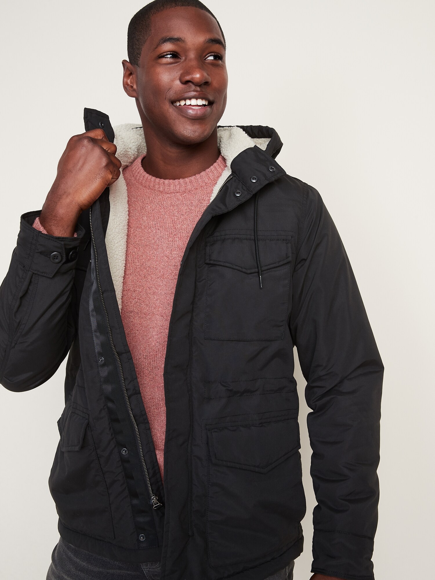 Sherpa lined sales utility jacket