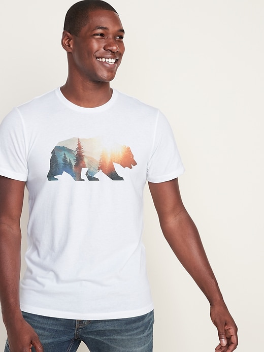 Voir une image plus grande du produit 1 de 1. T-shirt ultra-doux ras du cou à imprimé pour Homme