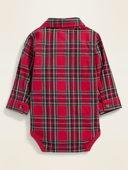 Plaid Poplin Bodysuit for Baby Old Navy