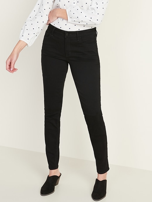 Image number 1 showing, Mid-Rise Built-In Warm Rockstar Jeans for Women