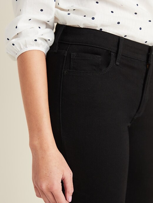Image number 5 showing, Mid-Rise Built-In Warm Rockstar Jeans for Women