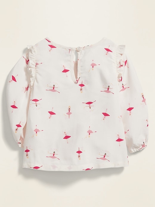 View large product image 2 of 2. Printed Ruffle-Trim Blouse for Baby