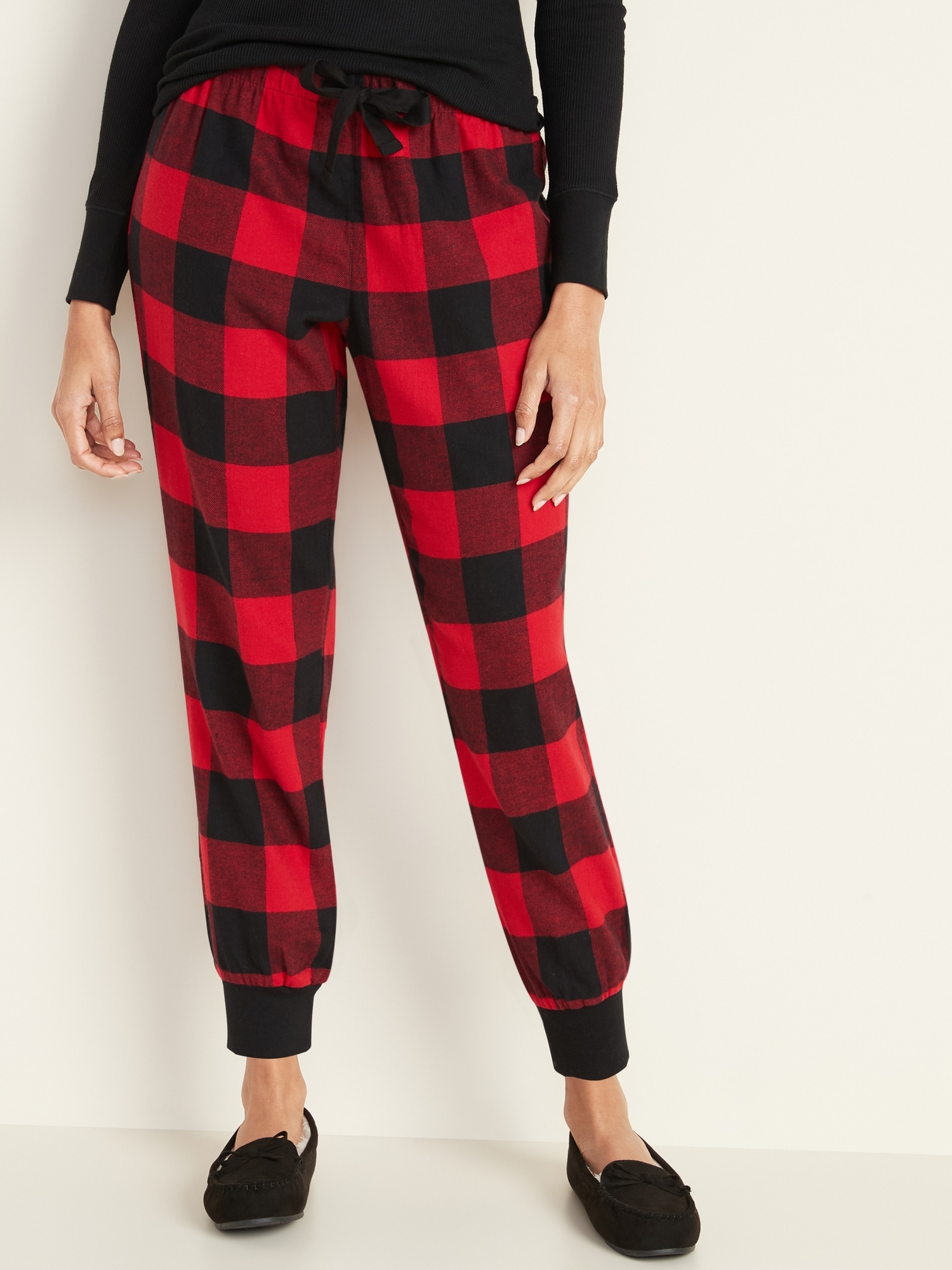 buffalo plaid jogger pants