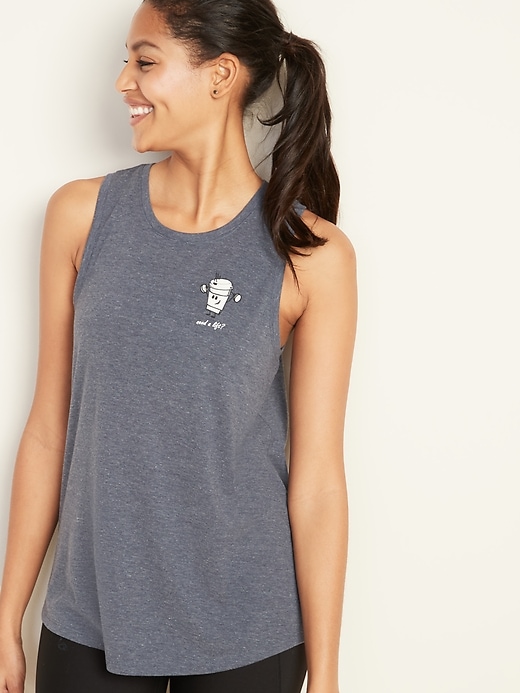 Graphic Muscle Tank Top for Women