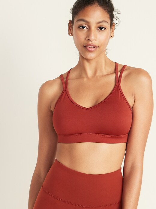 View large product image 1 of 1. Light Support Strappy Sports Bra for Women