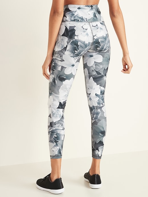 High-Rise Floral Elevate 7/8-Length Compression Leggings for Women