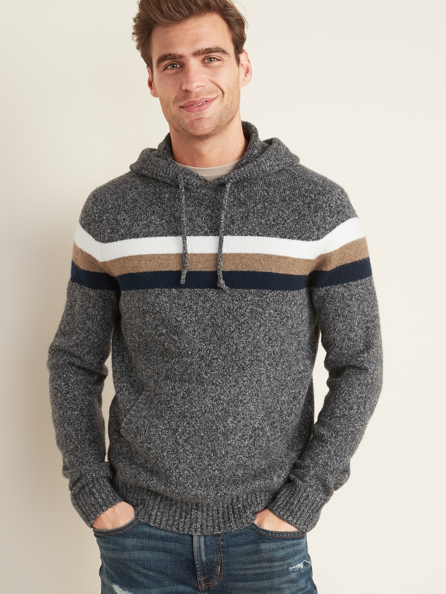 Old navy striped on sale hoodie