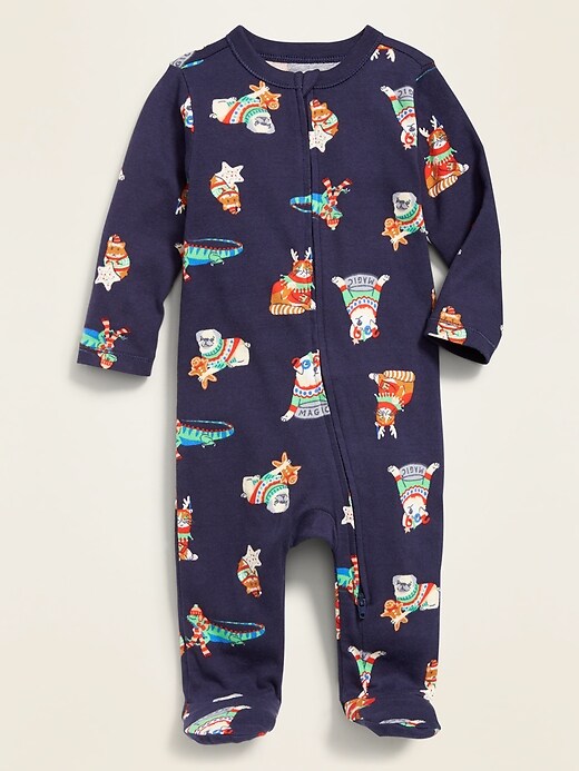 View large product image 1 of 1. Printed Footed One-Piece for Baby