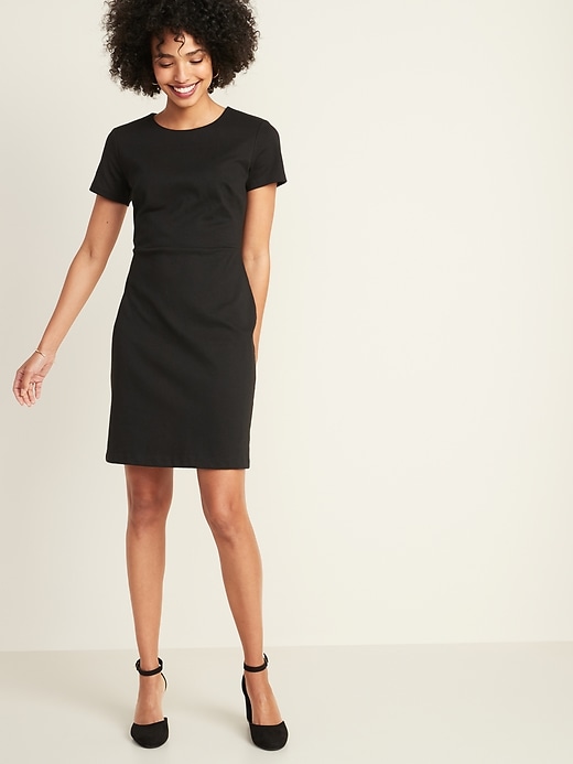 Image number 1 showing, Ponte-Knit Sheath Dress for Women