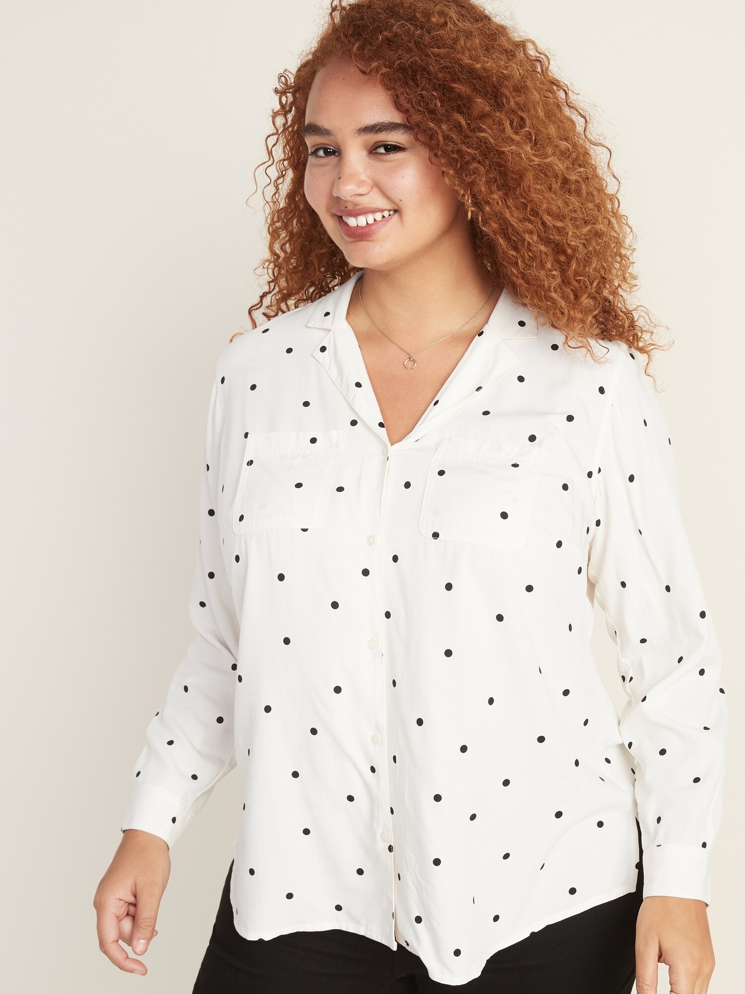 polka dot blouse old navy