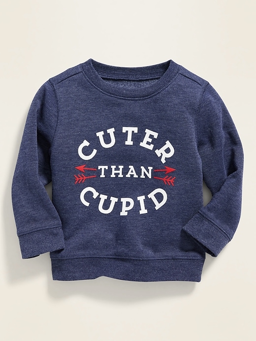 View large product image 1 of 2. Valentine-Graphic Crew-Neck Sweatshirt for Baby