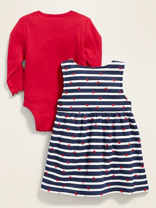 View large product image 2 of 2. Sleeveless Printed Dress and Long-Sleeve Bodysuit Set for Baby