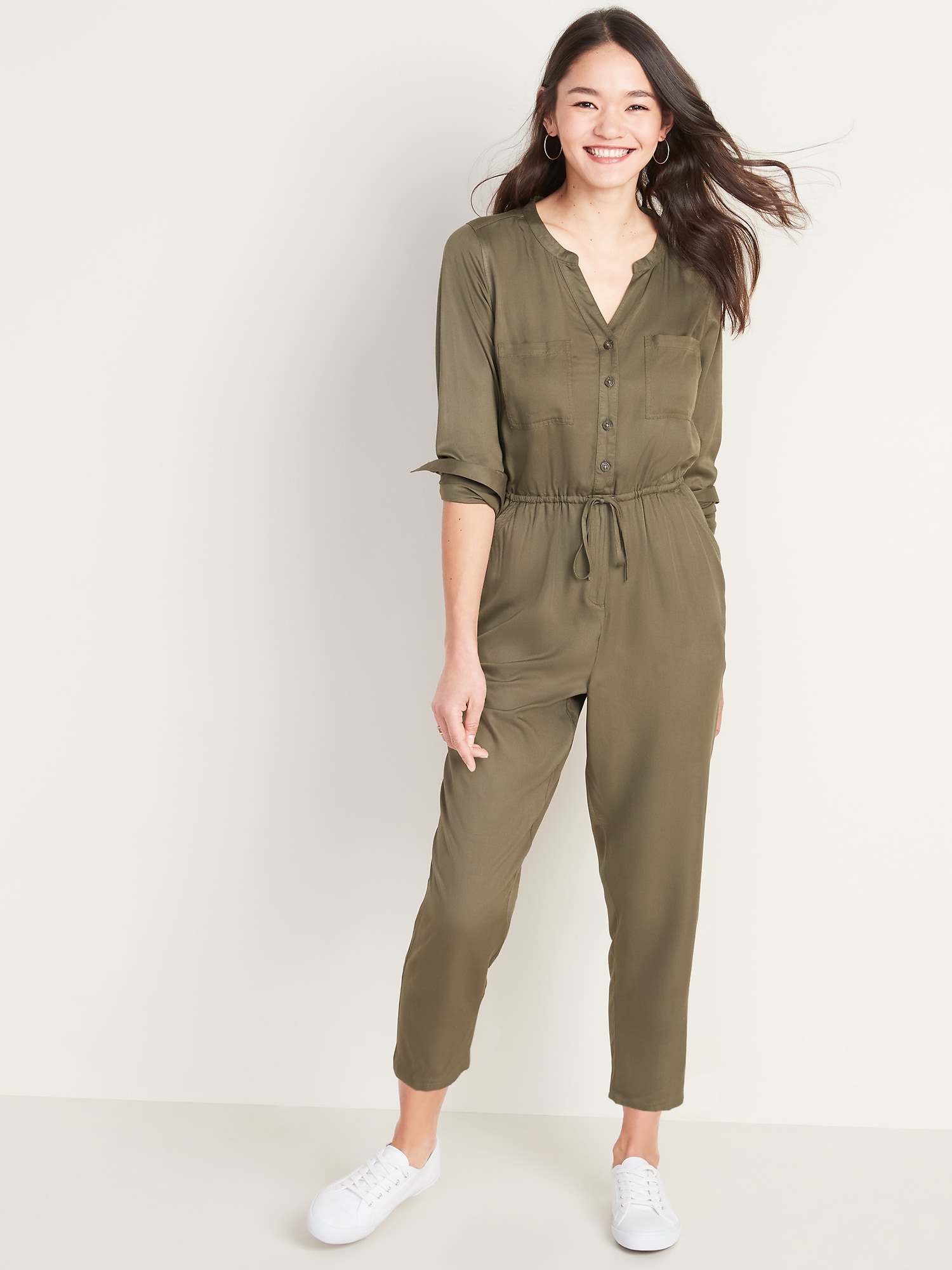 old navy green jumpsuit