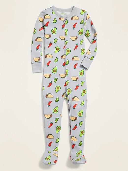 View large product image 1 of 2. Avocado-Print Footie Pajama One-Piece for Toddler & Baby