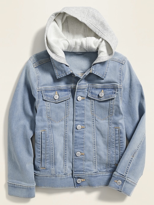 old navy hooded denim jacket