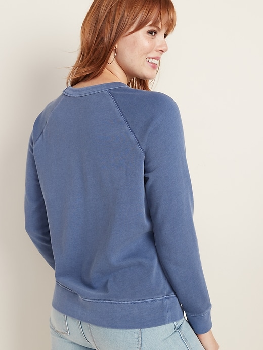 Image number 2 showing, Relaxed Crew-Neck Sweatshirt for Women