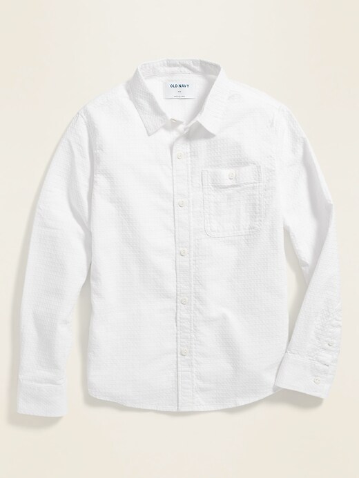 View large product image 1 of 1. Textured Long-Sleeve Shirt For Boys