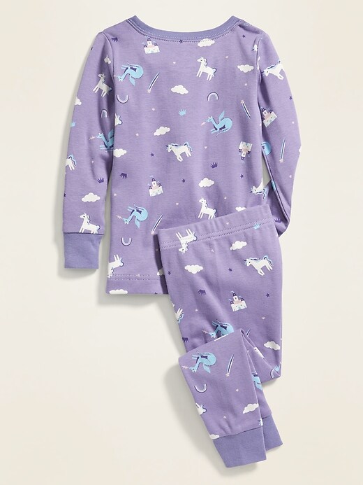 View large product image 2 of 2. Unicorn-Print Pajama Set for Toddler Girls & Baby