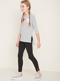 View large product image 3 of 3. Cut-Out Twist Built-In Tough Leggings for Girls