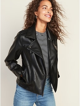 womens faux leather jackets canada