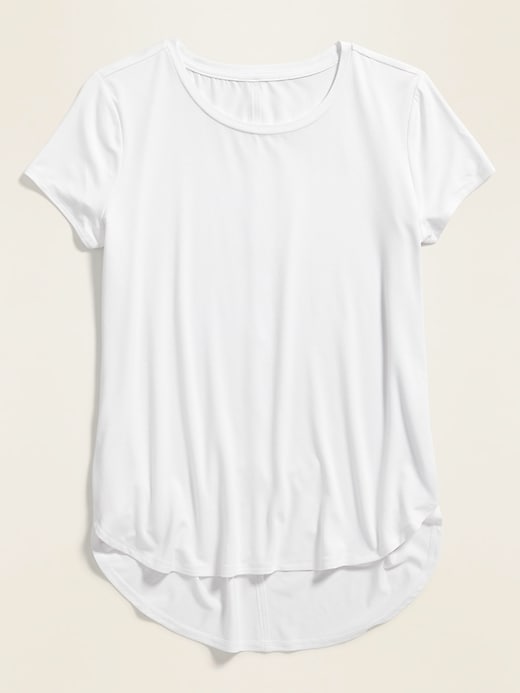 View large product image 1 of 1. Luxe Tulip-Hem Jersey Tee for Girls