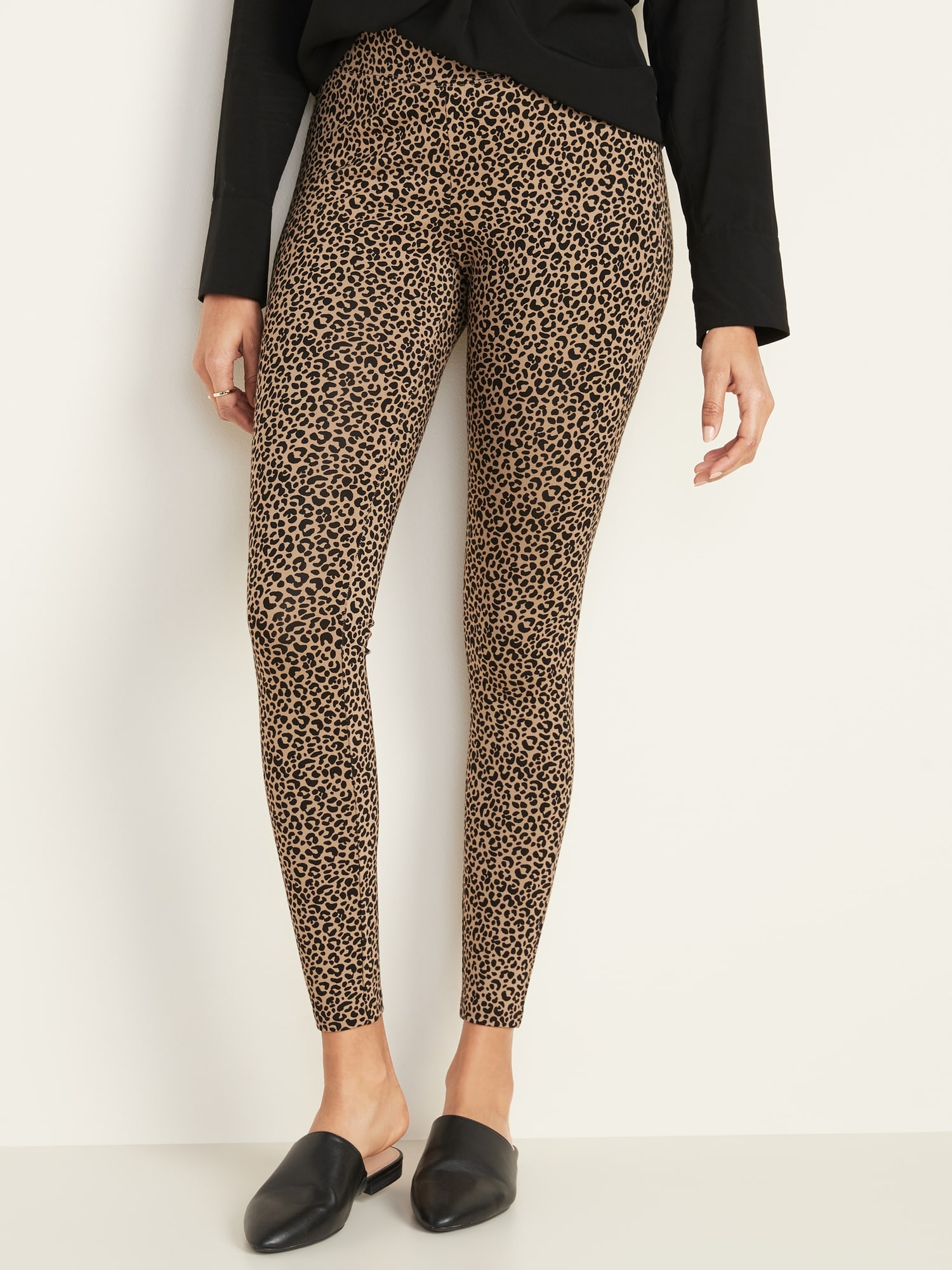 Old Navy High-Waisted Stevie Leopard-Print Pull-On Pants Size