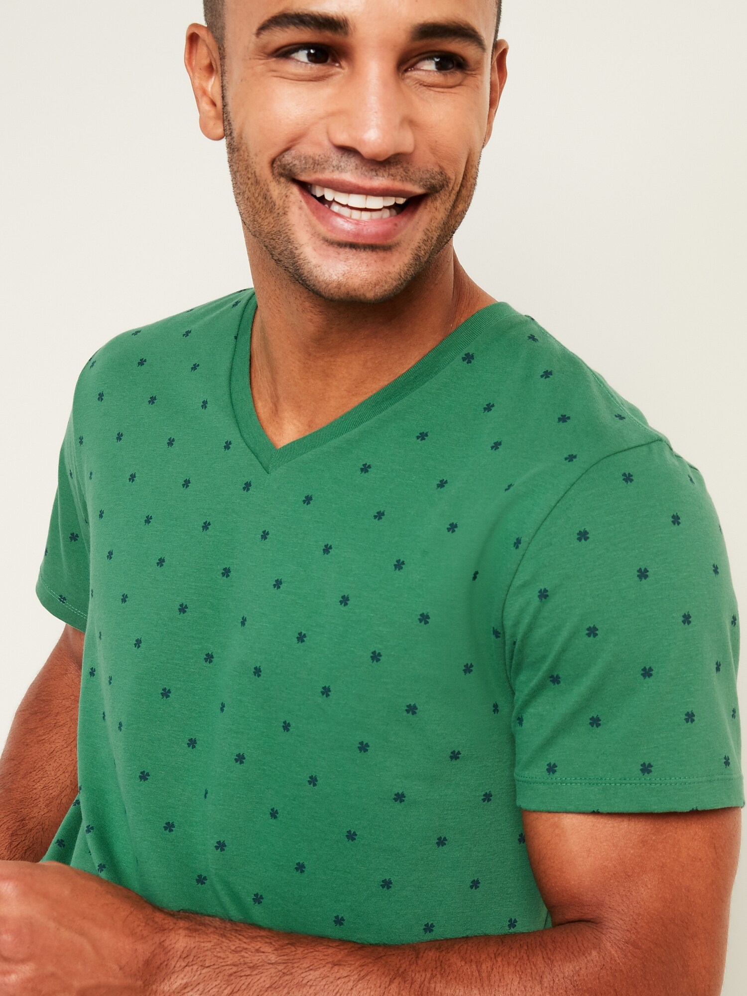 Printed Soft-Washed V-Neck Tee for Men | Old Navy