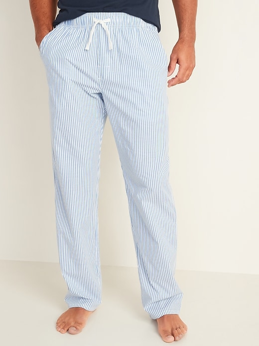 View large product image 1 of 1. Patterned Poplin Pajama Pants