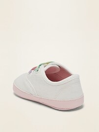 View large product image 3 of 4. Unisex Twill Slip-On Sneakers for Baby