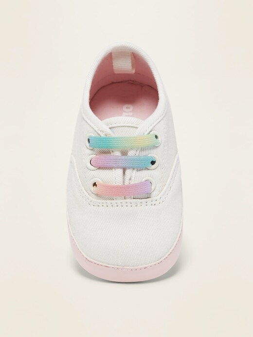 View large product image 2 of 4. Unisex Twill Slip-On Sneakers for Baby