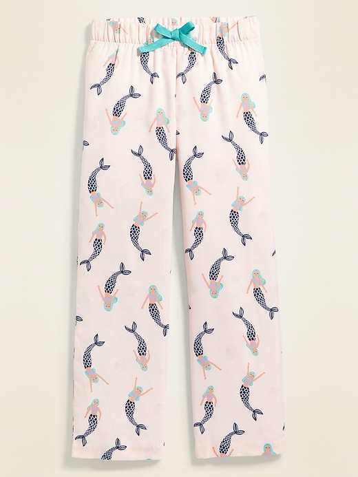 Voir une image plus grande du produit 1 de 1. Pantalon de pyjama en sergé brossé à imprimé pour fille