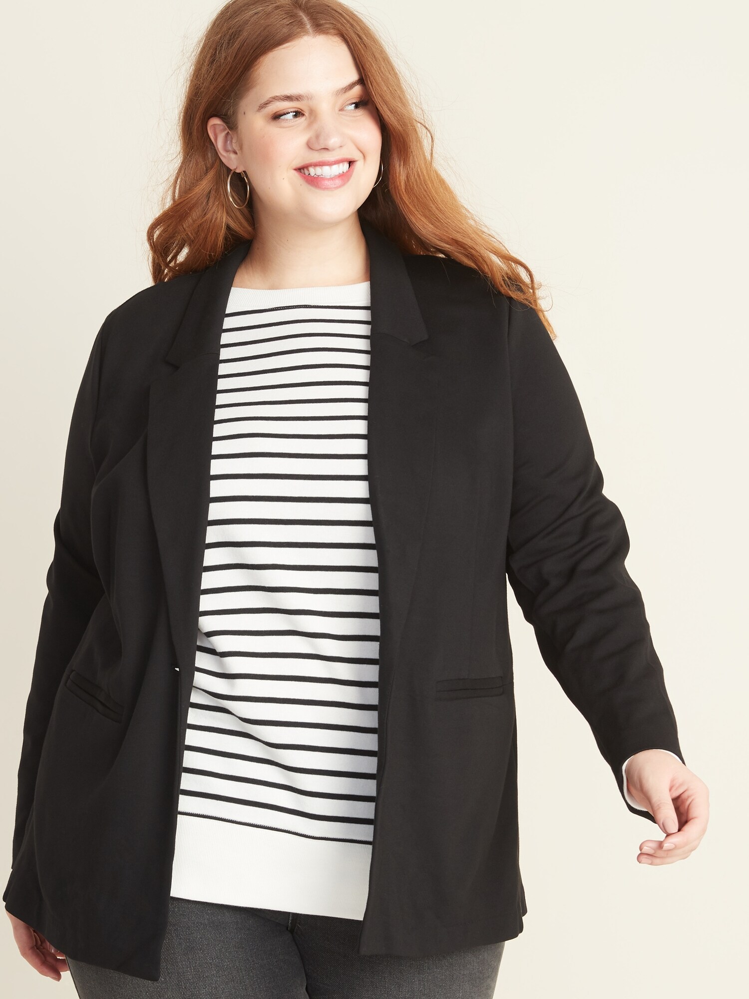 Navy on sale boyfriend blazer