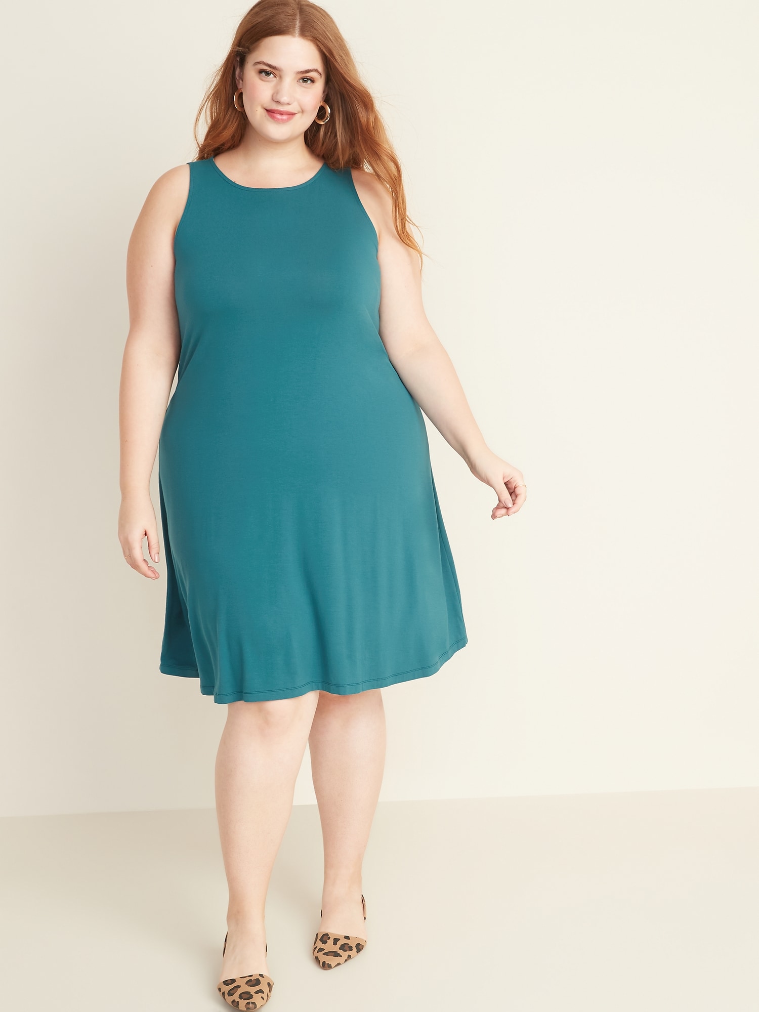 Navy swing shop dress plus size