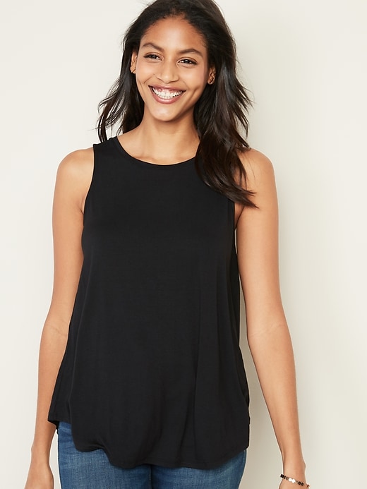 Old Navy Luxe High-Neck Swing Tank for Women. 1