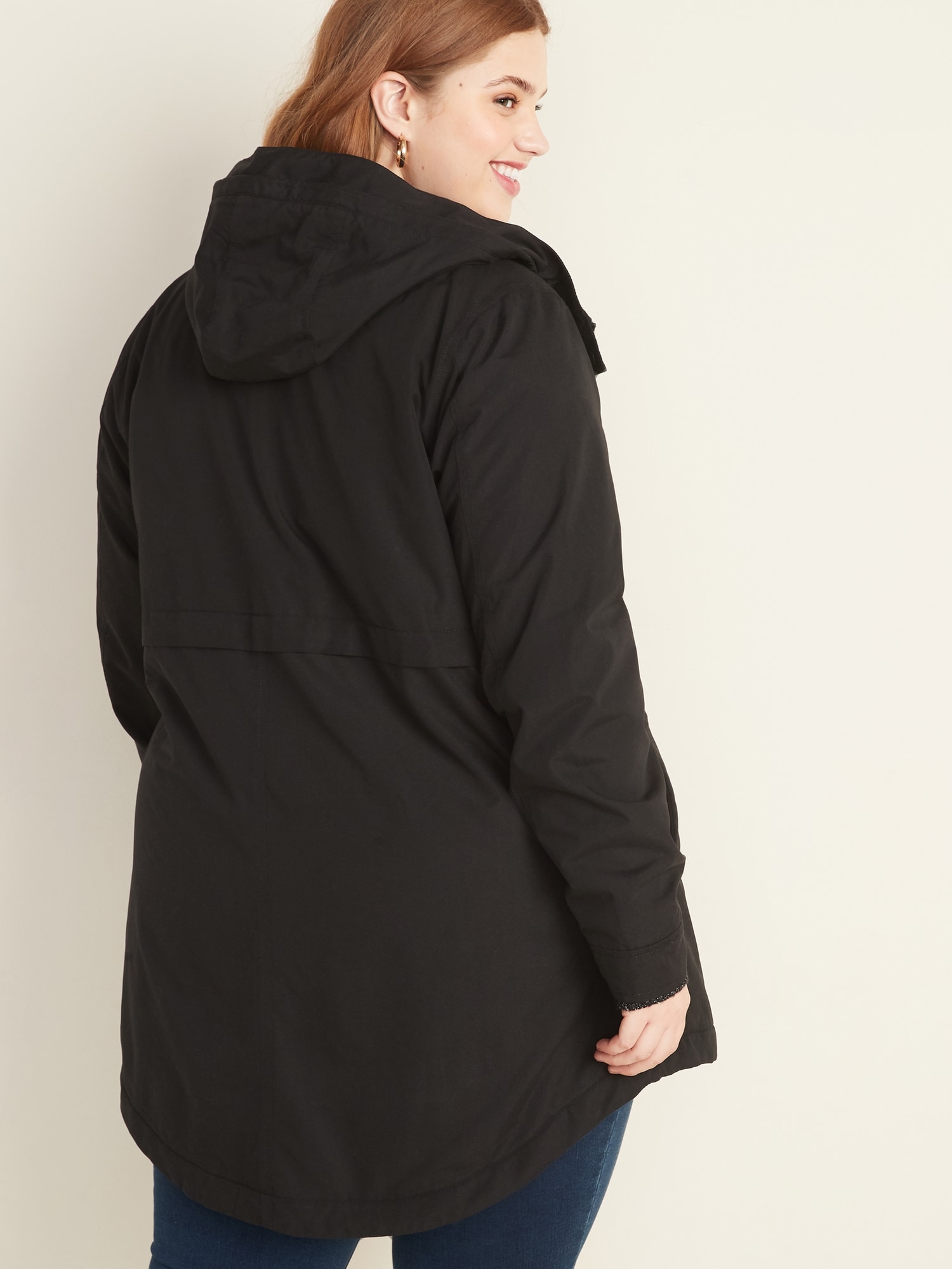 Women's plus size fleece lined clearance jacket