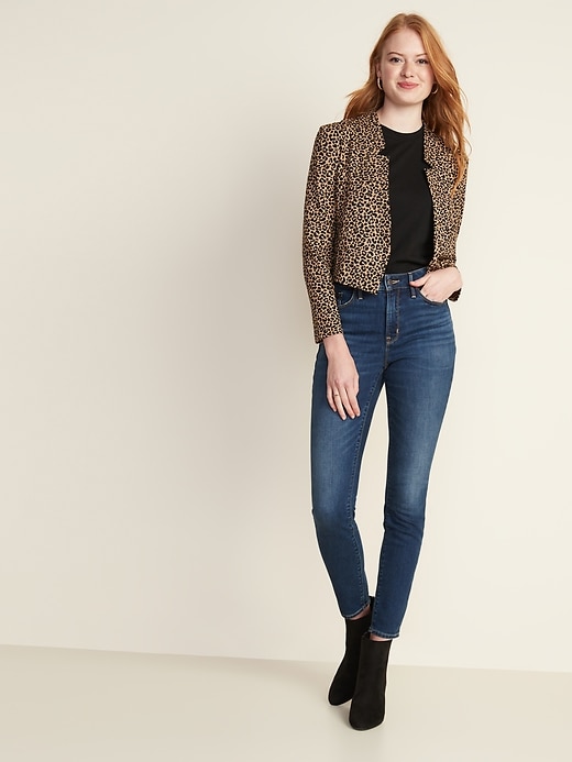 Image number 3 showing, Cropped Ponte-Knit Blazer for Women