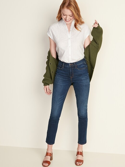 Image number 3 showing, Textured Button-Front Shirt for Women