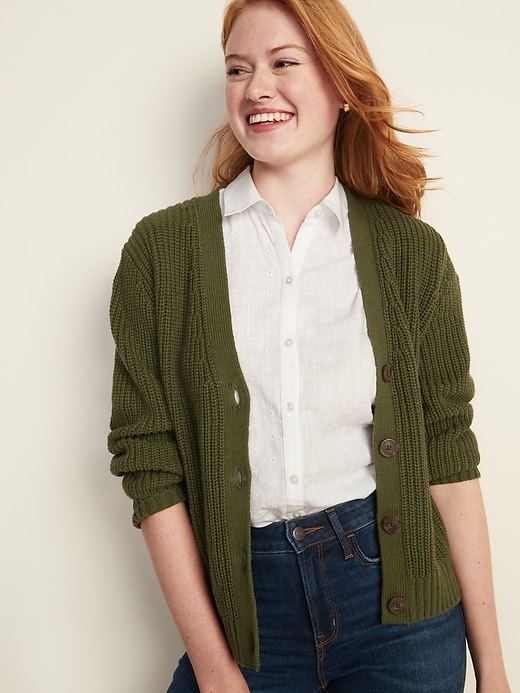 Image number 4 showing, Textured Button-Front Shirt for Women